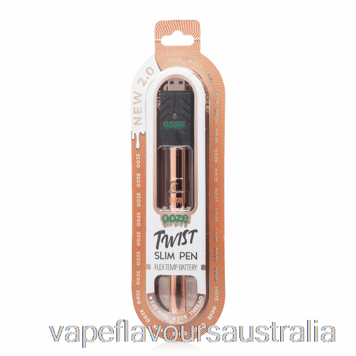 Vape Flavours Australia Ooze Slim Twist Pen 2.0 Flex Temp Battery Rose Gold
